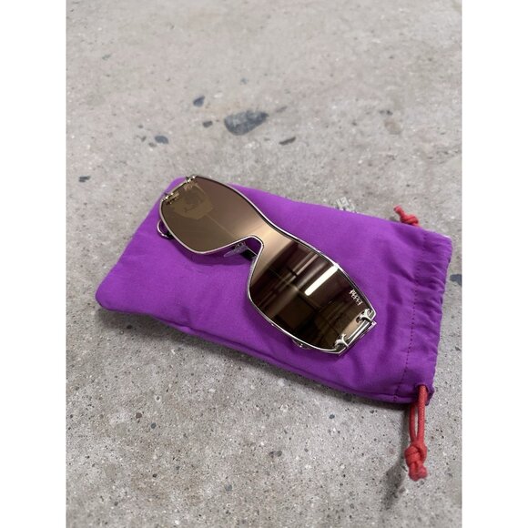 Emilio Pucci Shield Sunglasses in Shiny Pale Gold main image 11